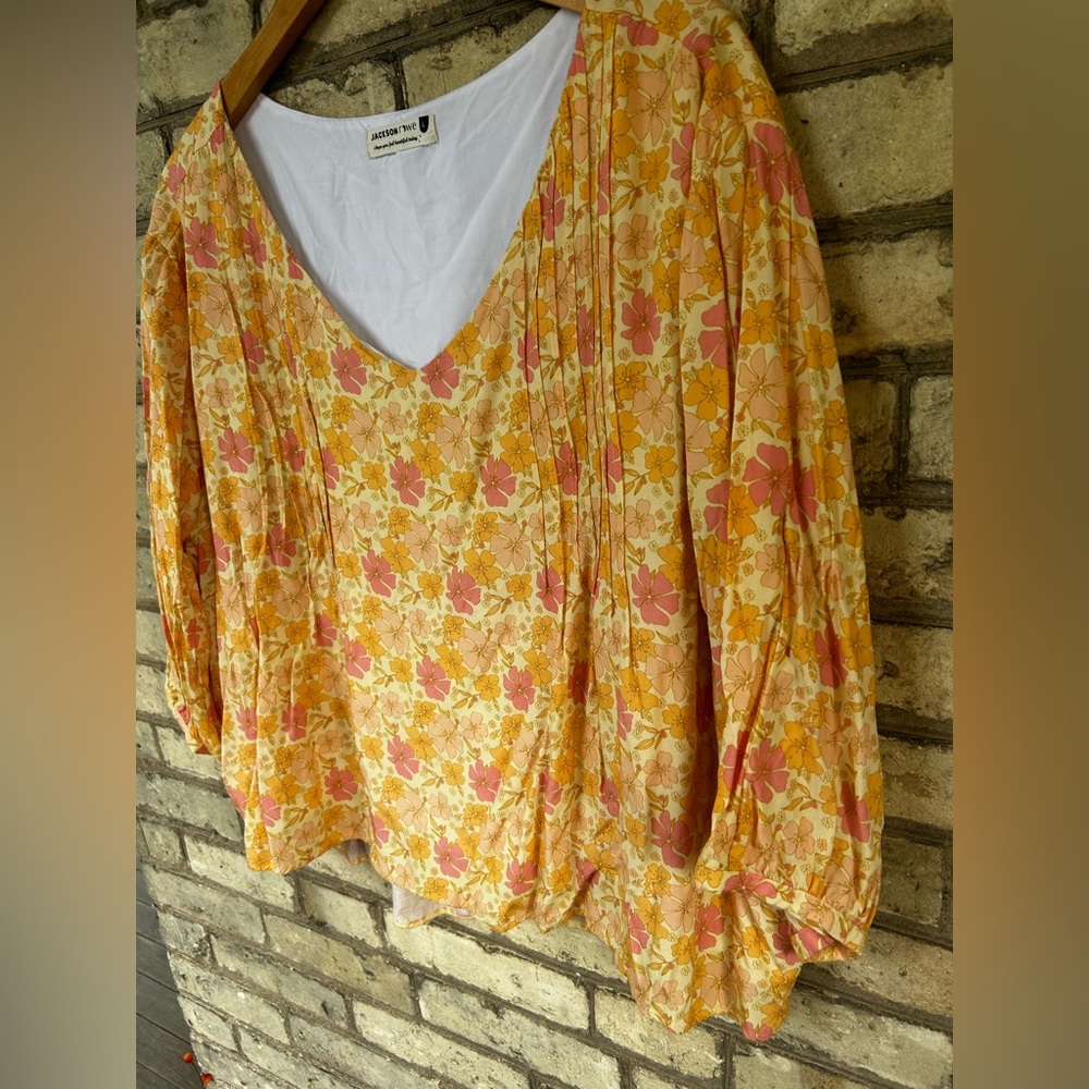 Jackson ROWE Floral Blouse - Yellow